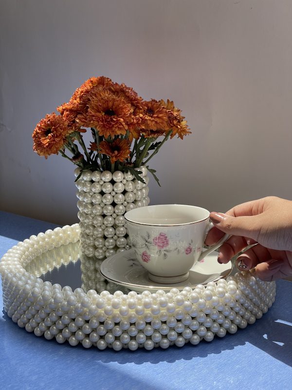 سینی آینه ای مرواریدی 32سانتی - Image 2