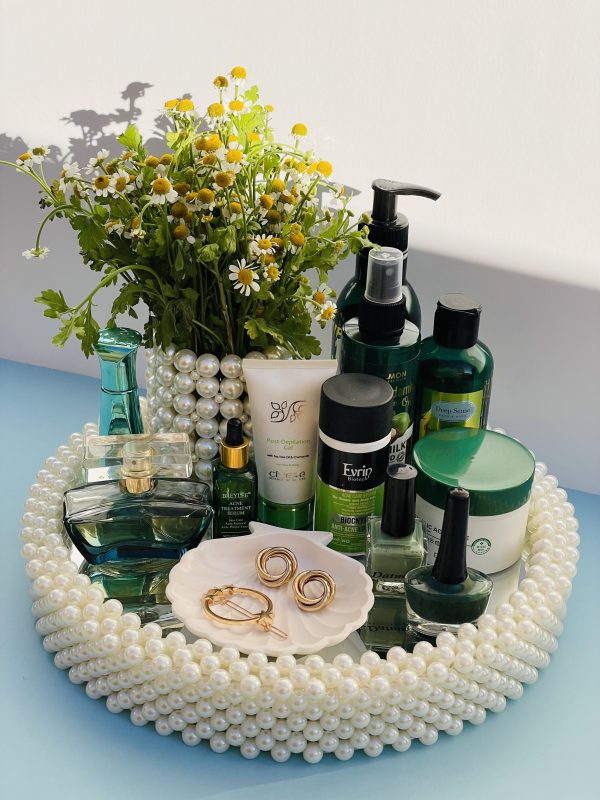 سینی آینه ای مرواریدی 32سانتی - Image 4