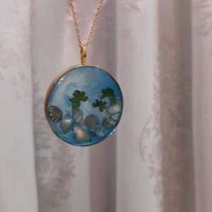 گردنبند رزین طرح دریا